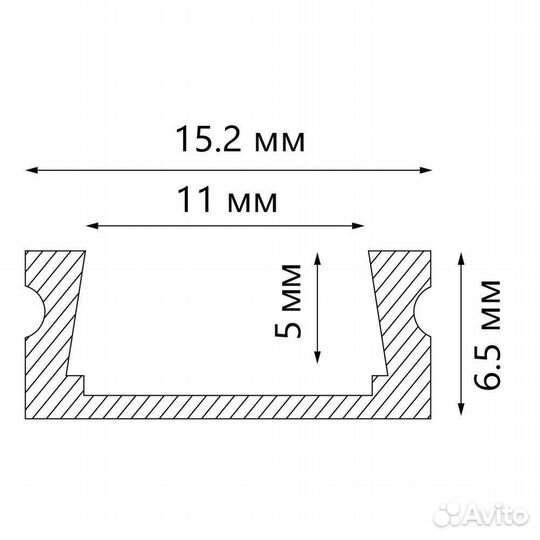 Профиль алюминиевый накладной Feron CAB262 10267