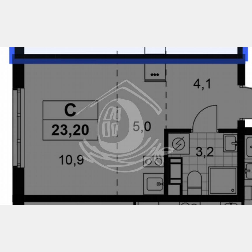 Квартира-студия, 23,2 м², 4/11 эт.