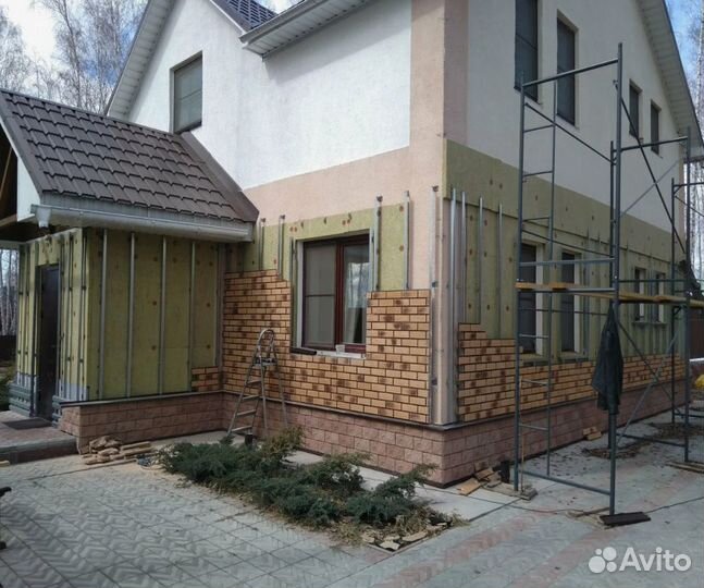 Бригада строителей, ремонт домов, кровля, фасад