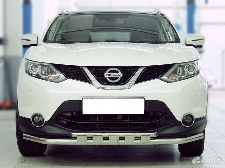 Дуга передняя по низу бампера Nissan Qashqai 2014