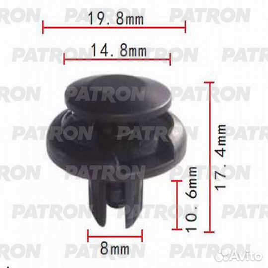 Patron P37-0121 Клипса пластмассовая AcuraHondaHyu
