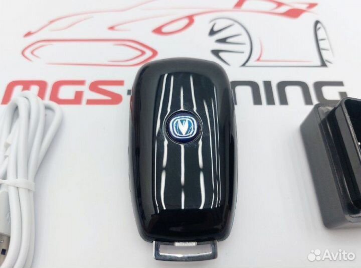 Смарт ключ Changan дизайн Mercedes серебристый