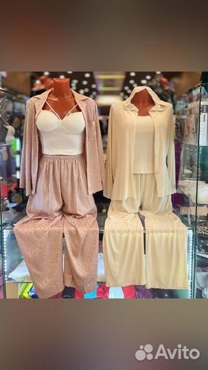 Шелковый комплект рубашка брюки