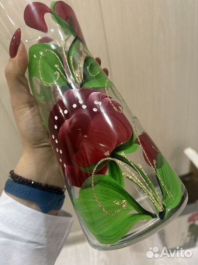 Ваза ручная роспись