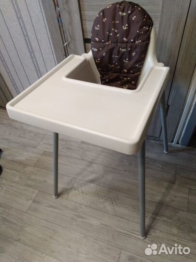 Стульчик для кормления икея с подножкой и чехлом