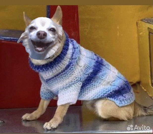 Вязаная Одежда для маленьких собак джемпер