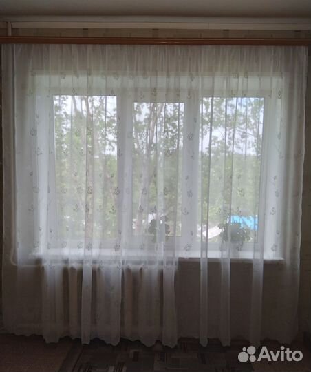 Тюль капроновый. Б/У. Высота 225см. Ширина 390см