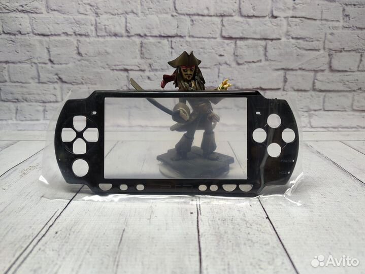 Передняя панель со стеклом Sony PSP 2000 slim (Чер