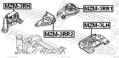 Подушка двигателя зад прав/лев mazda 3 BK 2