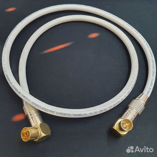 Антенный кабель Premium 100 dB 0.8 метра угловой