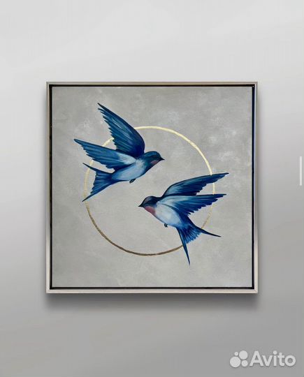 Интерьерная картина с зотой поталью