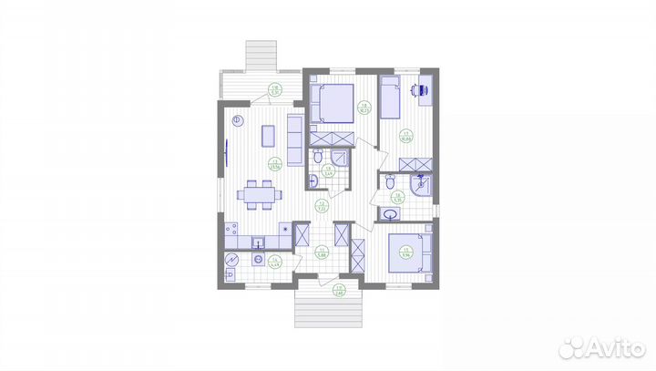 Каркасный дом 10,0х10,1