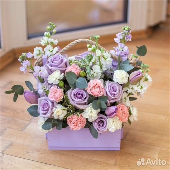 Корзина цветов Ромашки для мамы