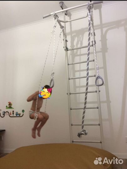 Шведская стенка до 100кг + обвес + диван-мешок