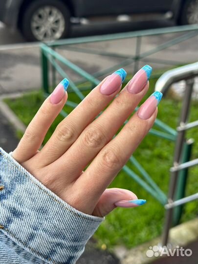 Маникюр+наращивание ногтей