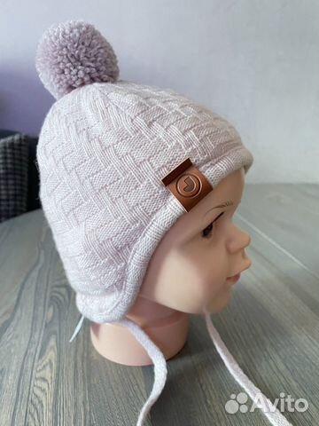 Шапочка для новорожденной девочки новая