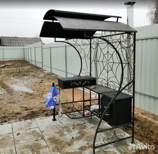Мангал с крышей