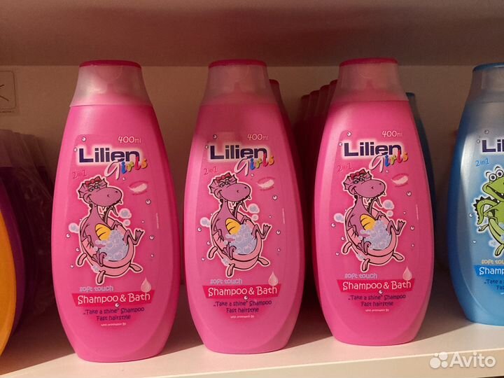 Пена и шампунь Lilien для девочек