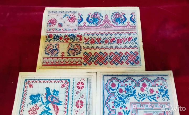 Схемы для вышивки крестиком и кружев, 19 век