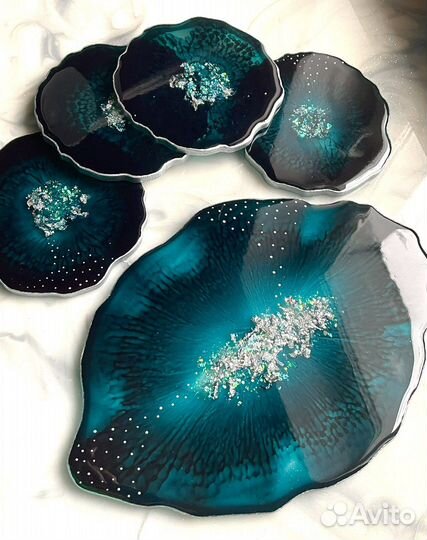 Набор для сервировки Молекулы. Ручная работа