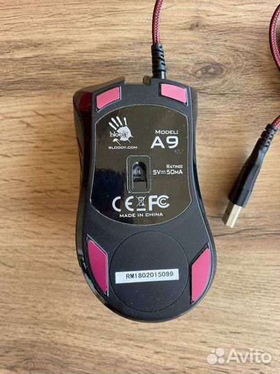 Игровая мышь Bloody A9 (не рабочая)