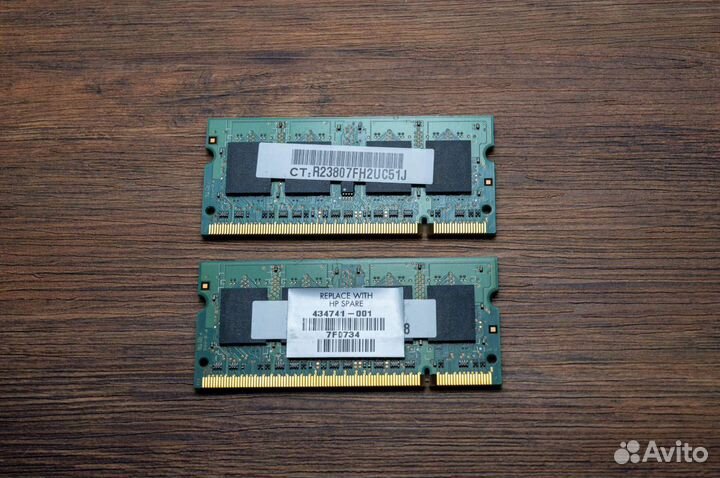 Оперативная память DDR2 400 мГц 512 мб (2шт.)