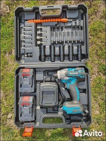 Аккумуляторный гайковерт makita 350н.м. с набором