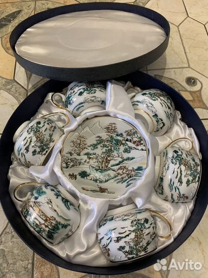Чайный фарфоровый сервиз новый