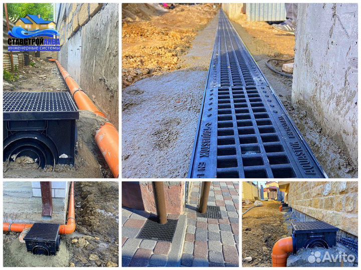 Дренаж, гидроизоляция, ливнёвка, канализация