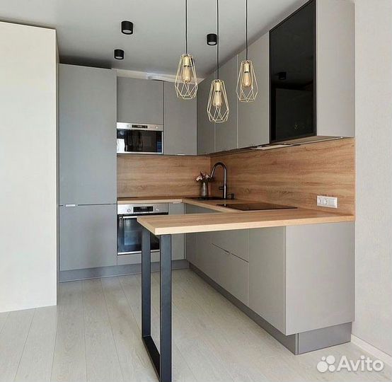 Угловой кухонный гарнитур современный