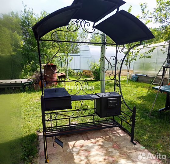 Мангал с крышей
