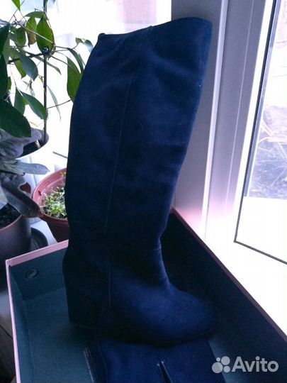 Сапоги замшевые женские новые Эконика
