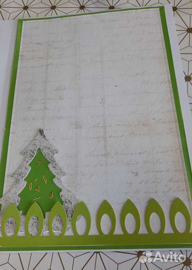 Новогодняя открытка большая,ручная работа