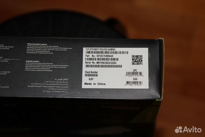 Asus GeForce GTX 1660Ti 6Gb