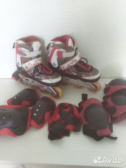Ролики для девочки раздвижные. 34-37размер