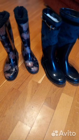 Резиновые утепленные сапоги