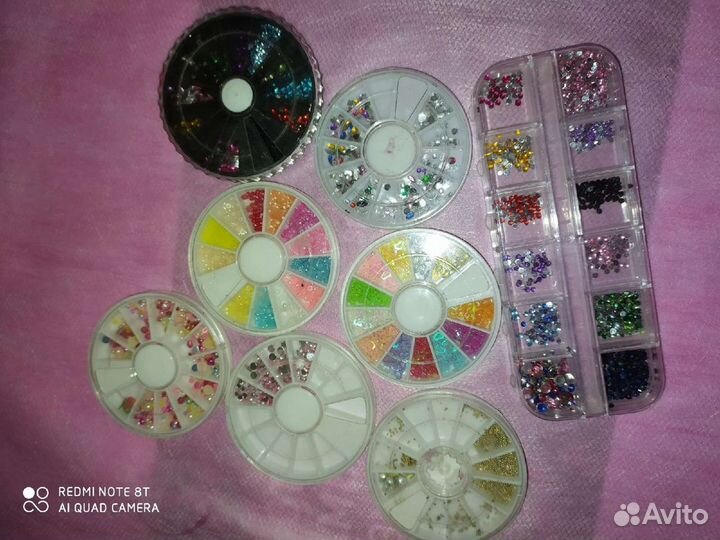 Стразы для ногтей, песочек