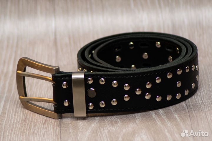 Мужской кожаный ремень ручной работы