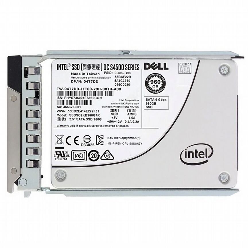 [400-BDVL] Жесткий Диск Dell 960gb Sata3 2,5" Ssd 400-Bdvl
