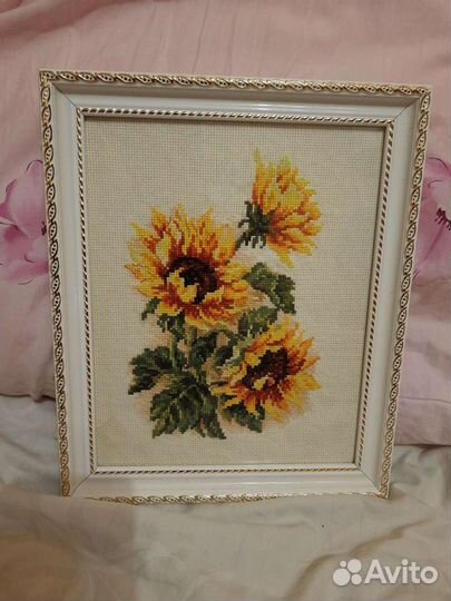 Вышивка крестом подсолнухи