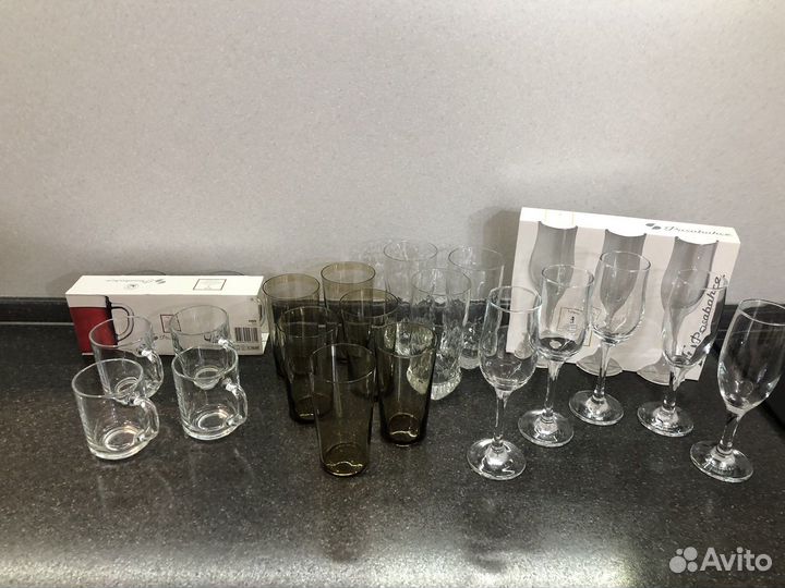 Стаканы бокалы фужеры
