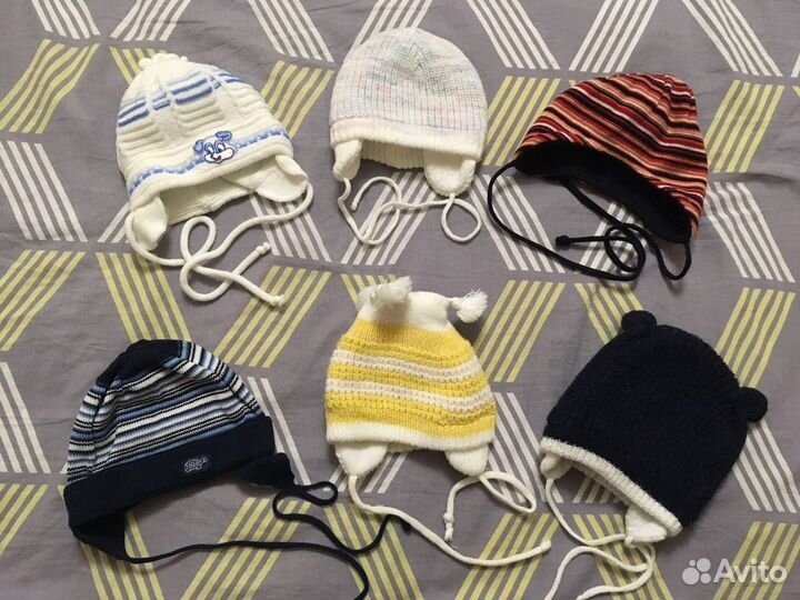 Шапочки с 0 до 5 месяцев