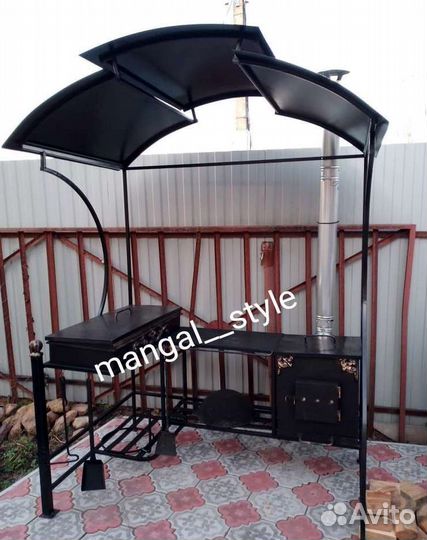 Мангал с крышей
