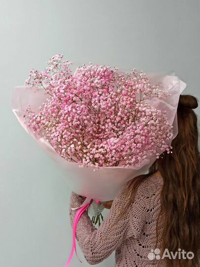 Букет цветной гипсофилы