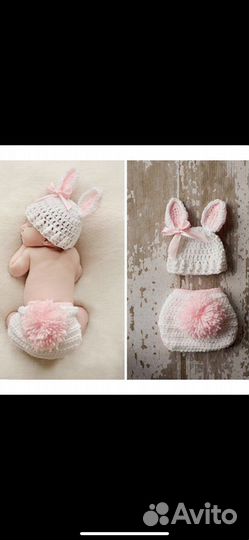 Костюм зайчика для новорожденных