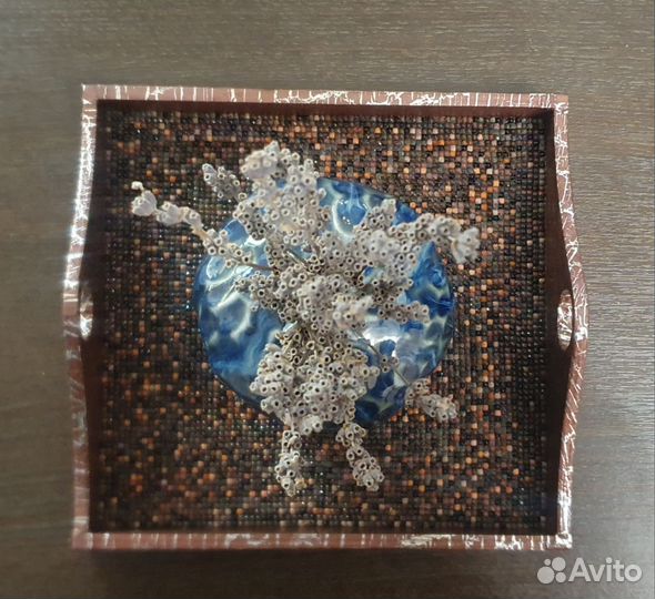 Декоративный поднос ручной работы