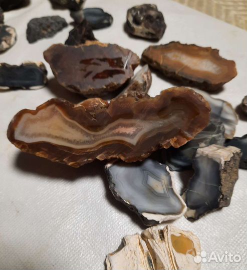 Камень агат необработанные коллекция