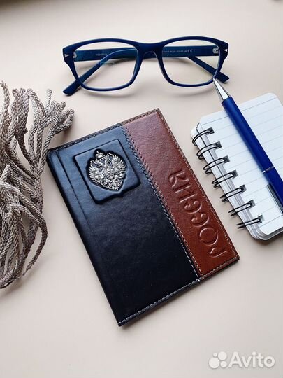 Обложка для паспорта «Символ» с серебром