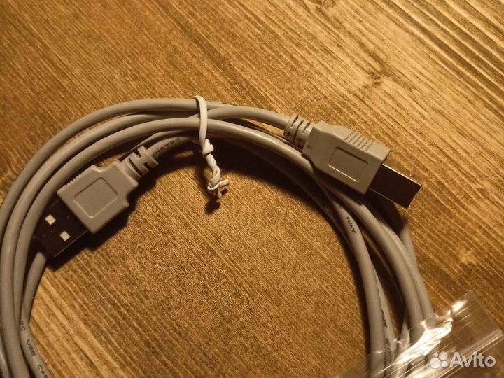 Кабель USB 2.0, AM/BM, 1.8м, серый