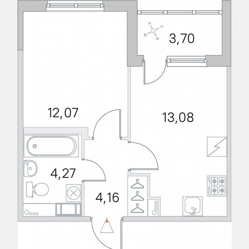 1-к. квартира, 35,4 м², 3/5 эт.
